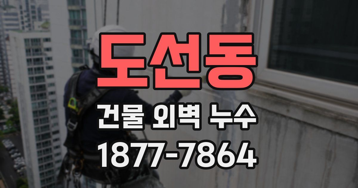 도선동 건물 외벽 누수