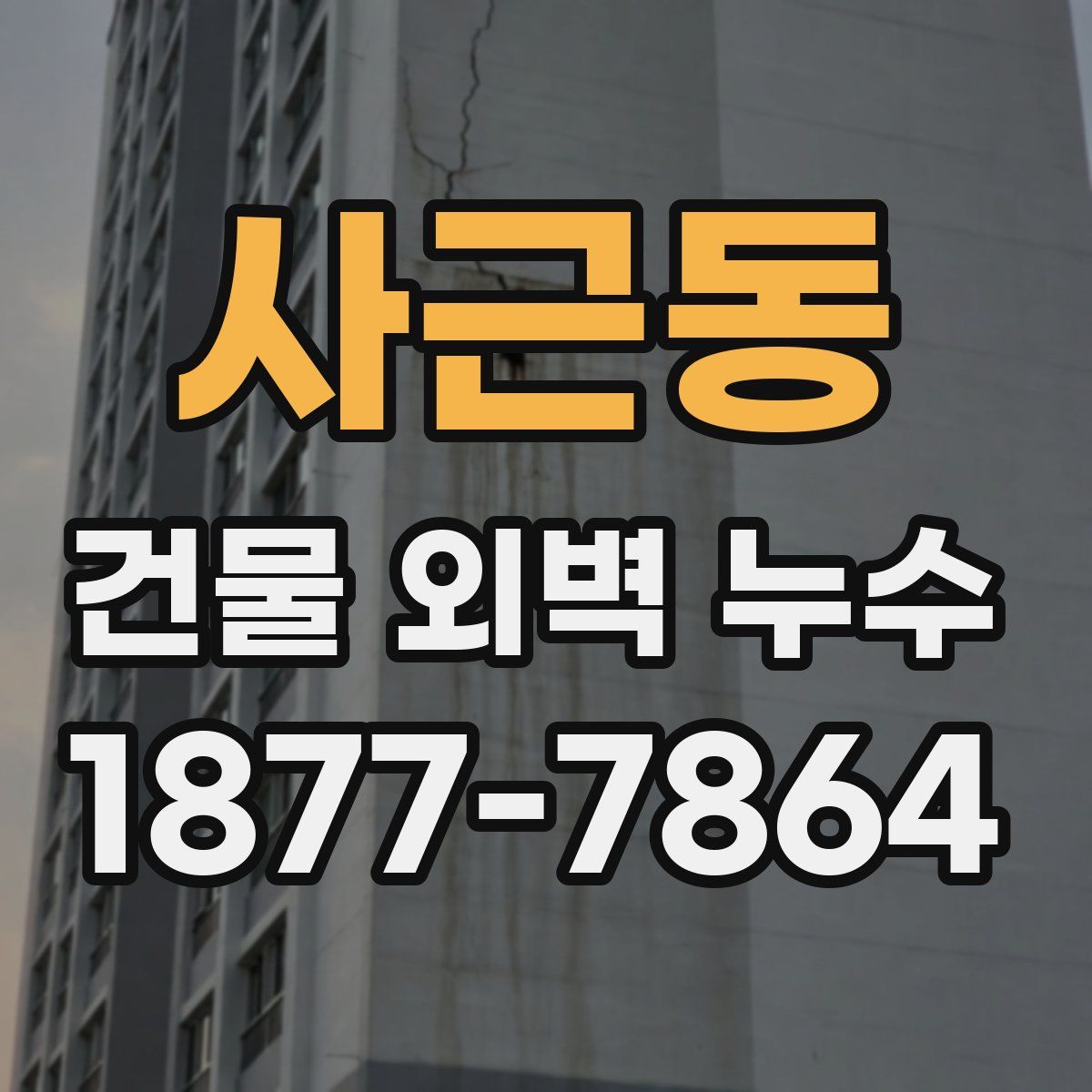 사근동 건물 외벽 누수