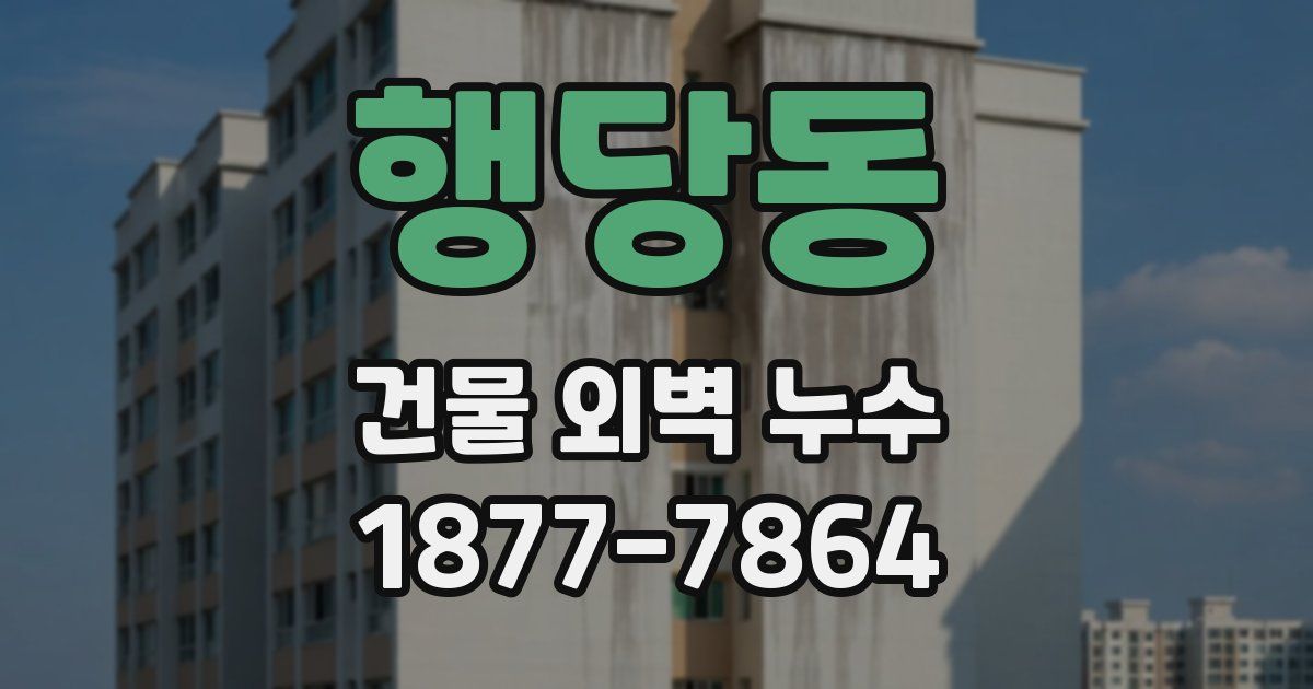 행당동 건물 외벽 누수