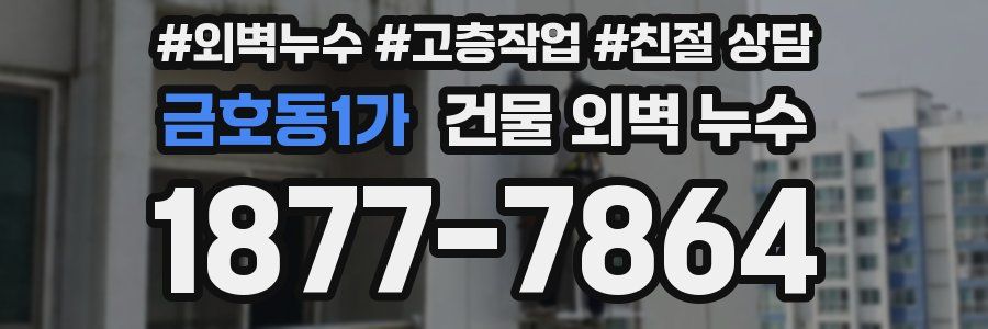 금호동1가 건물 외벽 누수