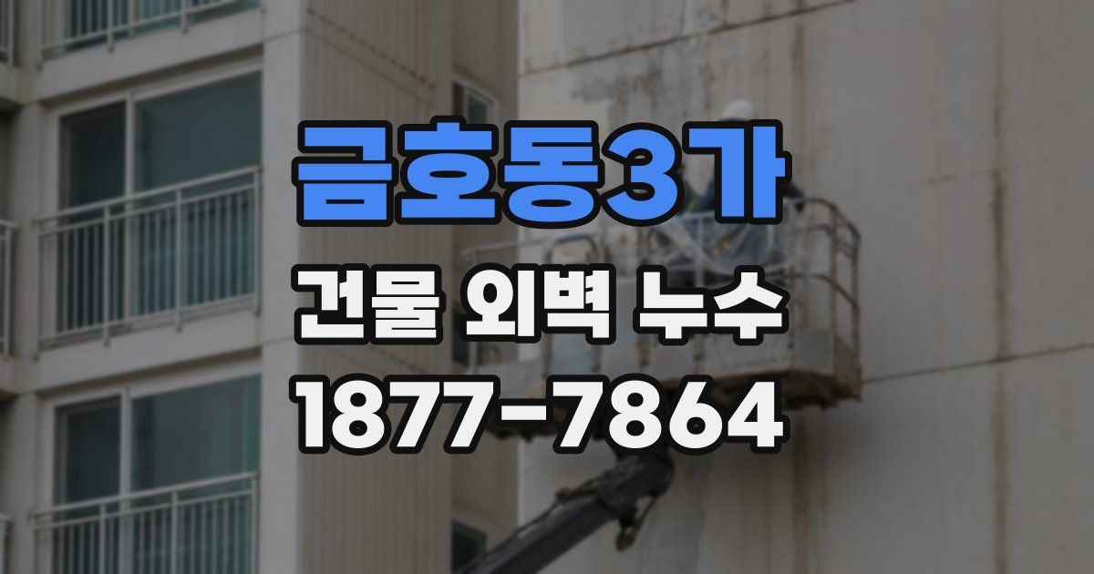 금호동3가 건물 외벽 누수