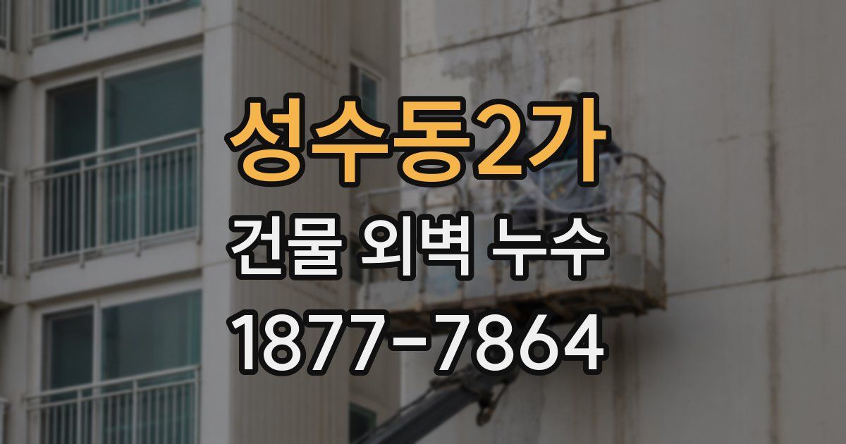 성수동2가 건물 외벽 누수