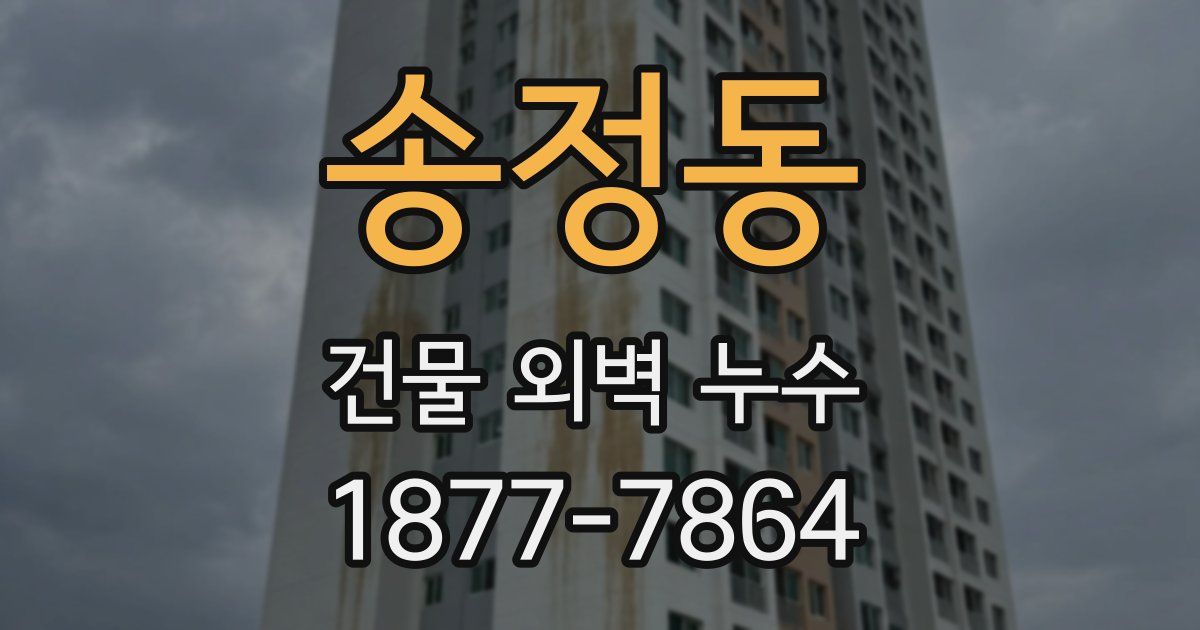 송정동 건물 외벽 누수