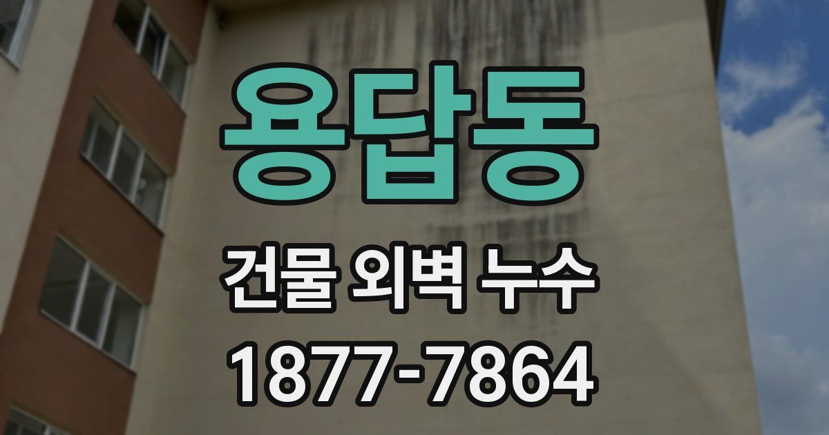용답동 건물 외벽 누수