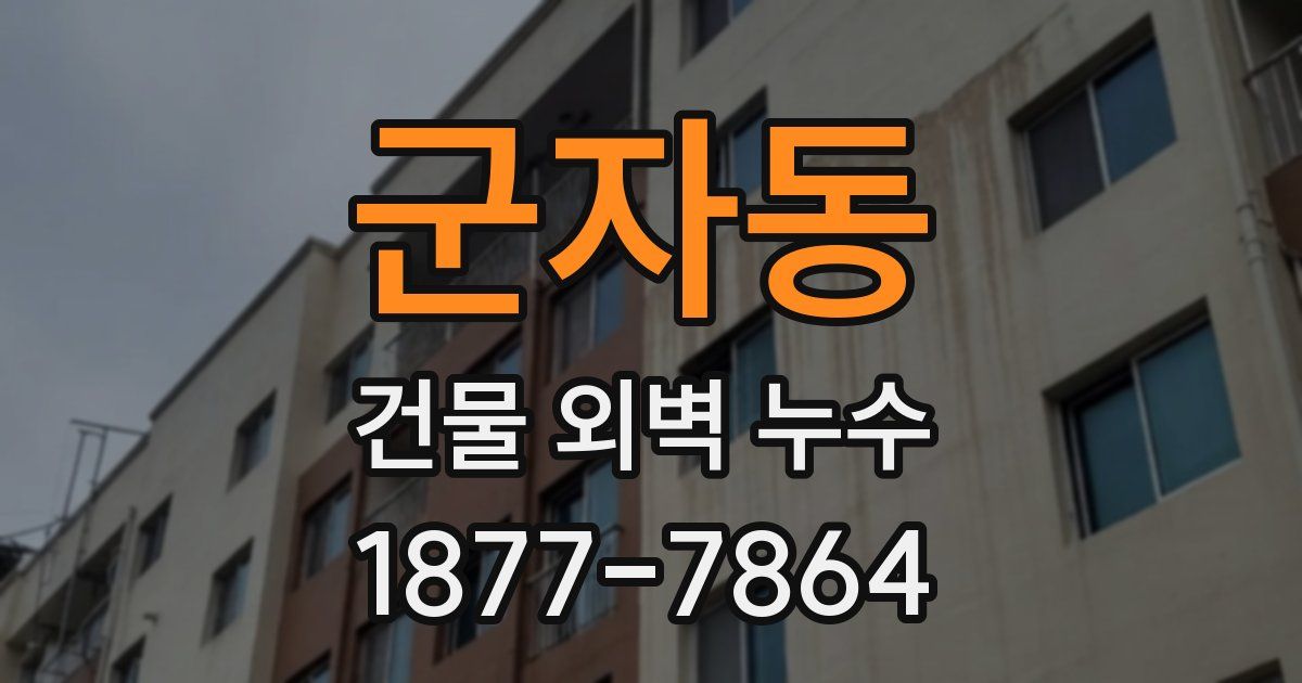 군자동 건물 외벽 누수