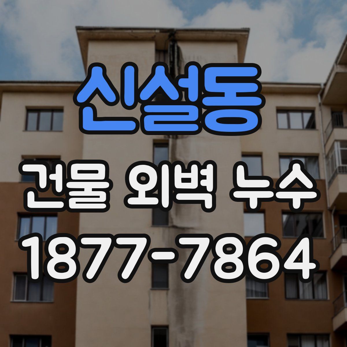 신설동 건물 외벽 누수