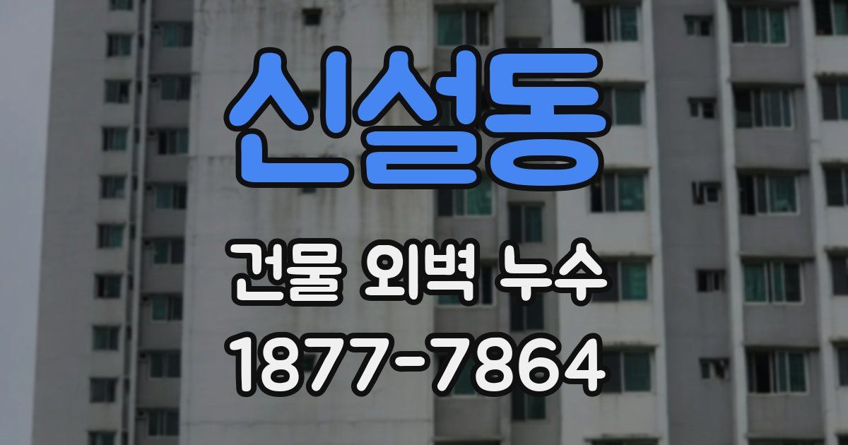 신설동 건물 외벽 누수