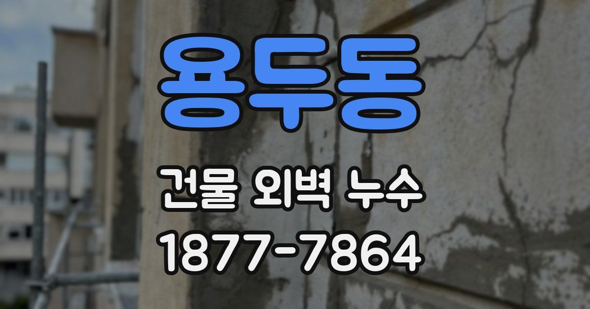 용두동 건물 외벽 누수