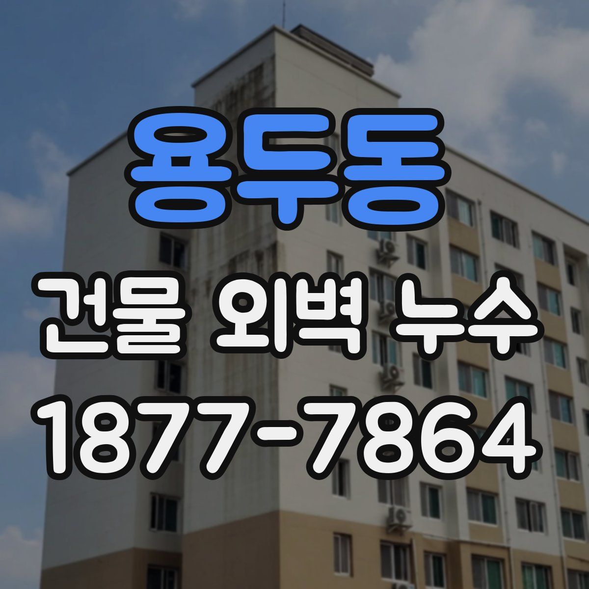 용두동 건물 외벽 누수