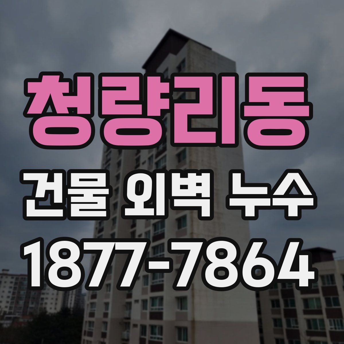 청량리동 건물 외벽 누수