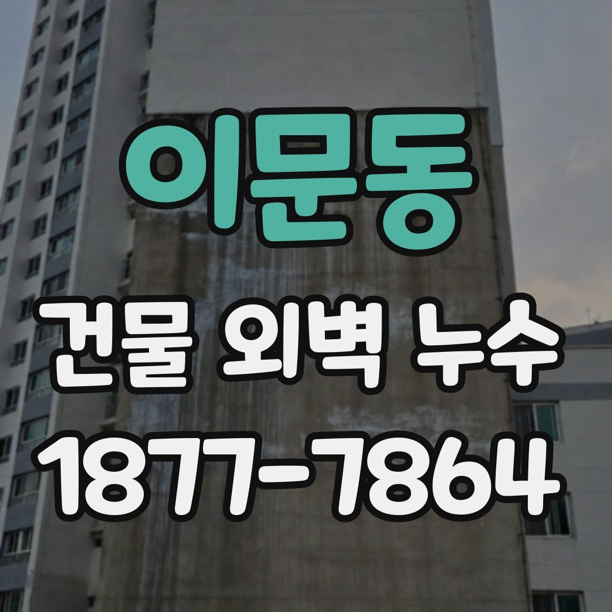 이문동 건물 외벽 누수