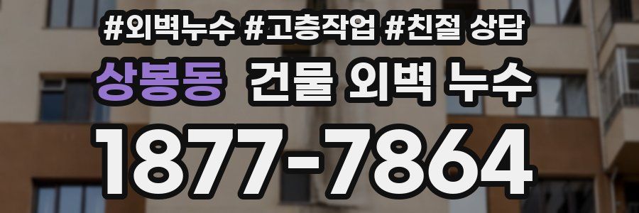 상봉동 건물 외벽 누수