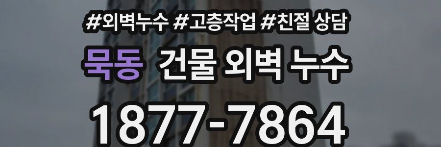 묵동 건물 외벽 누수
