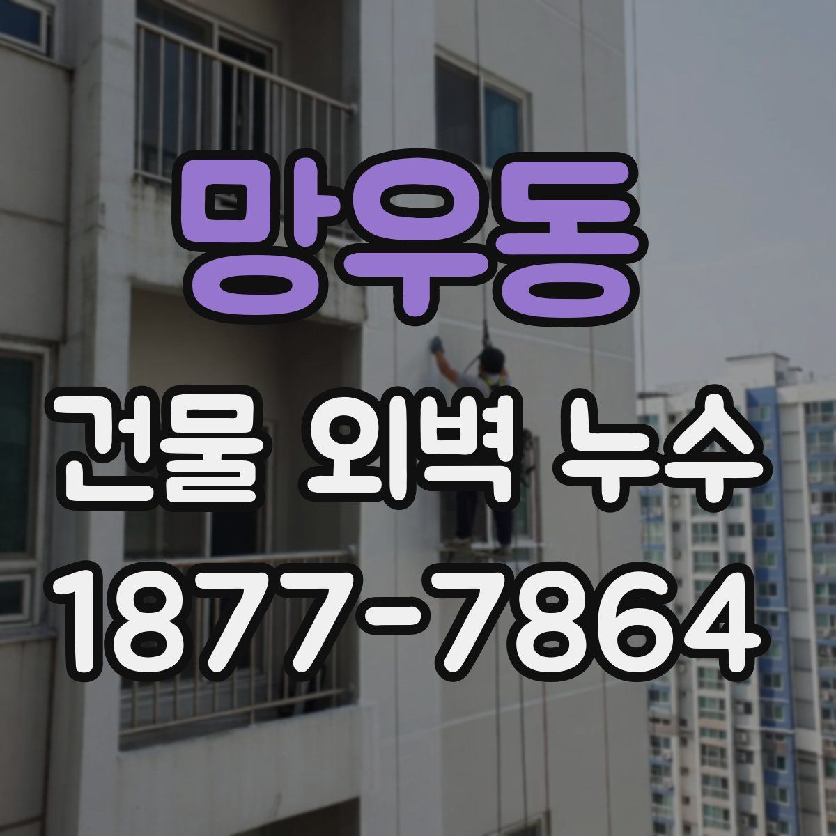 망우동 건물 외벽 누수