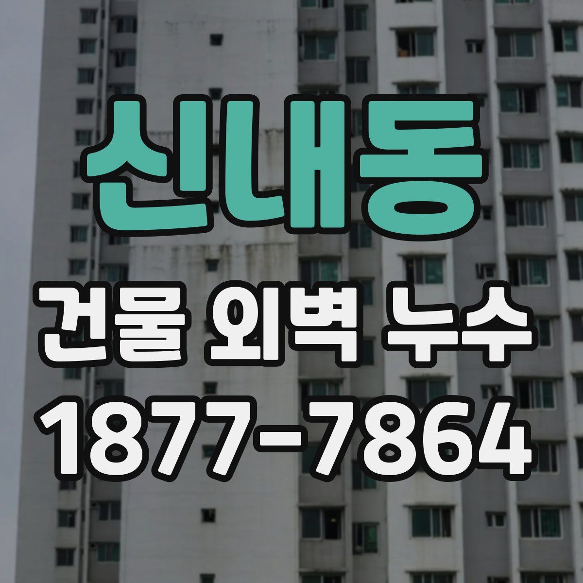 신내동 건물 외벽 누수
