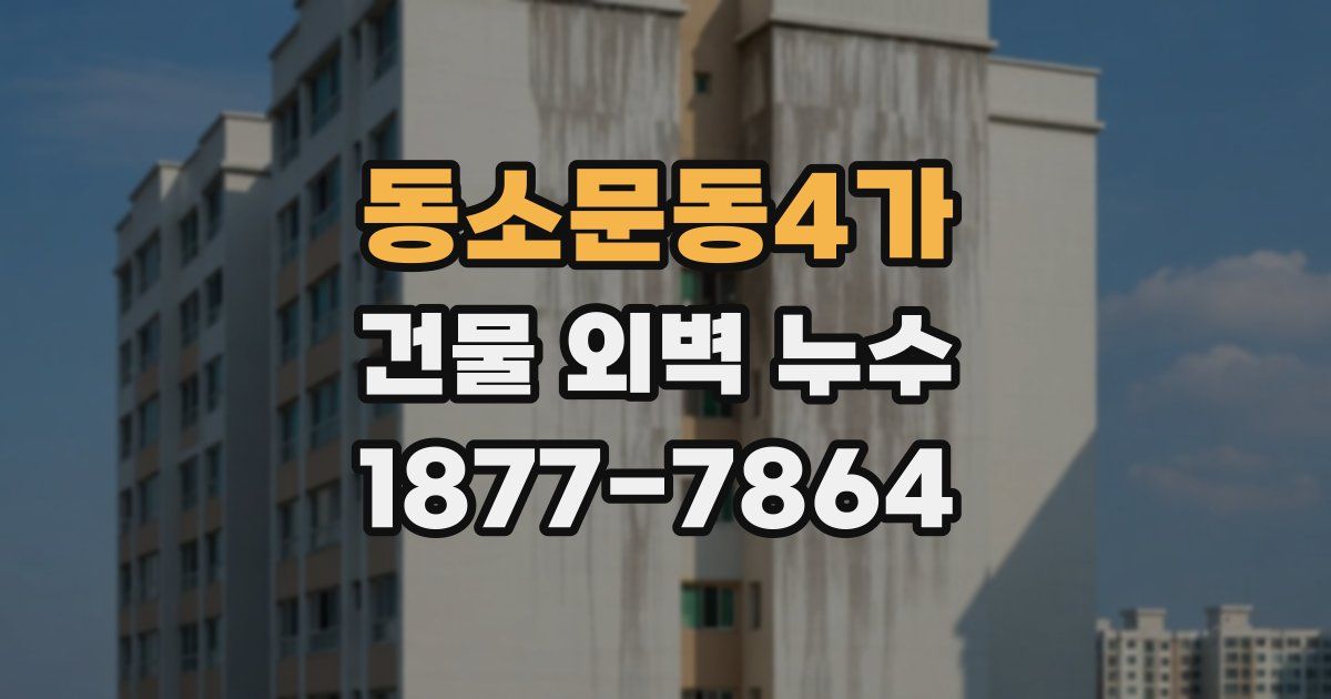 동소문동4가 건물 외벽 누수