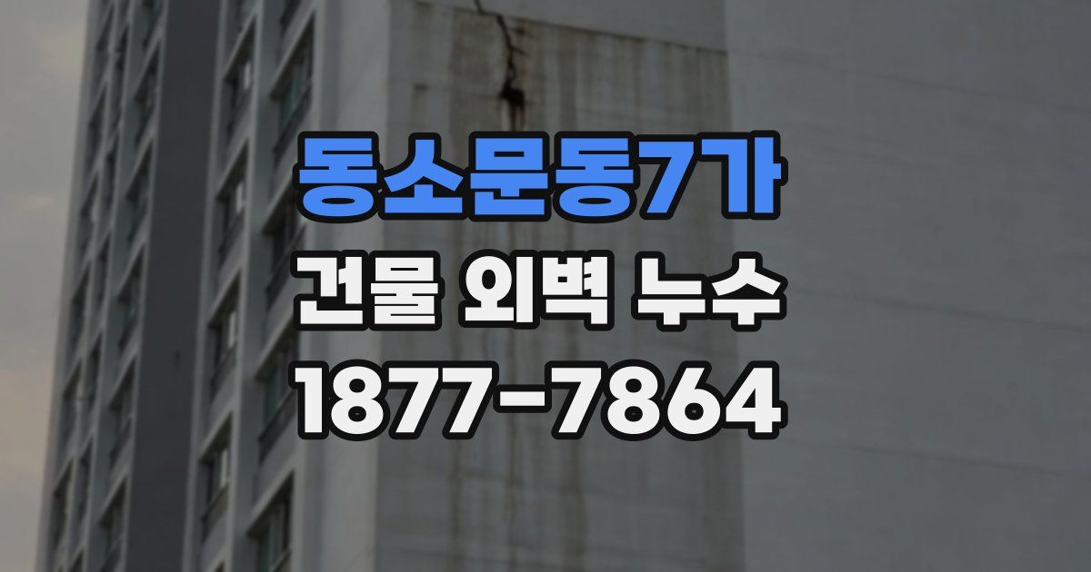 동소문동7가 건물 외벽 누수