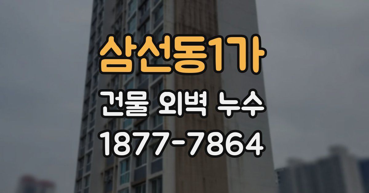 삼선동1가 건물 외벽 누수