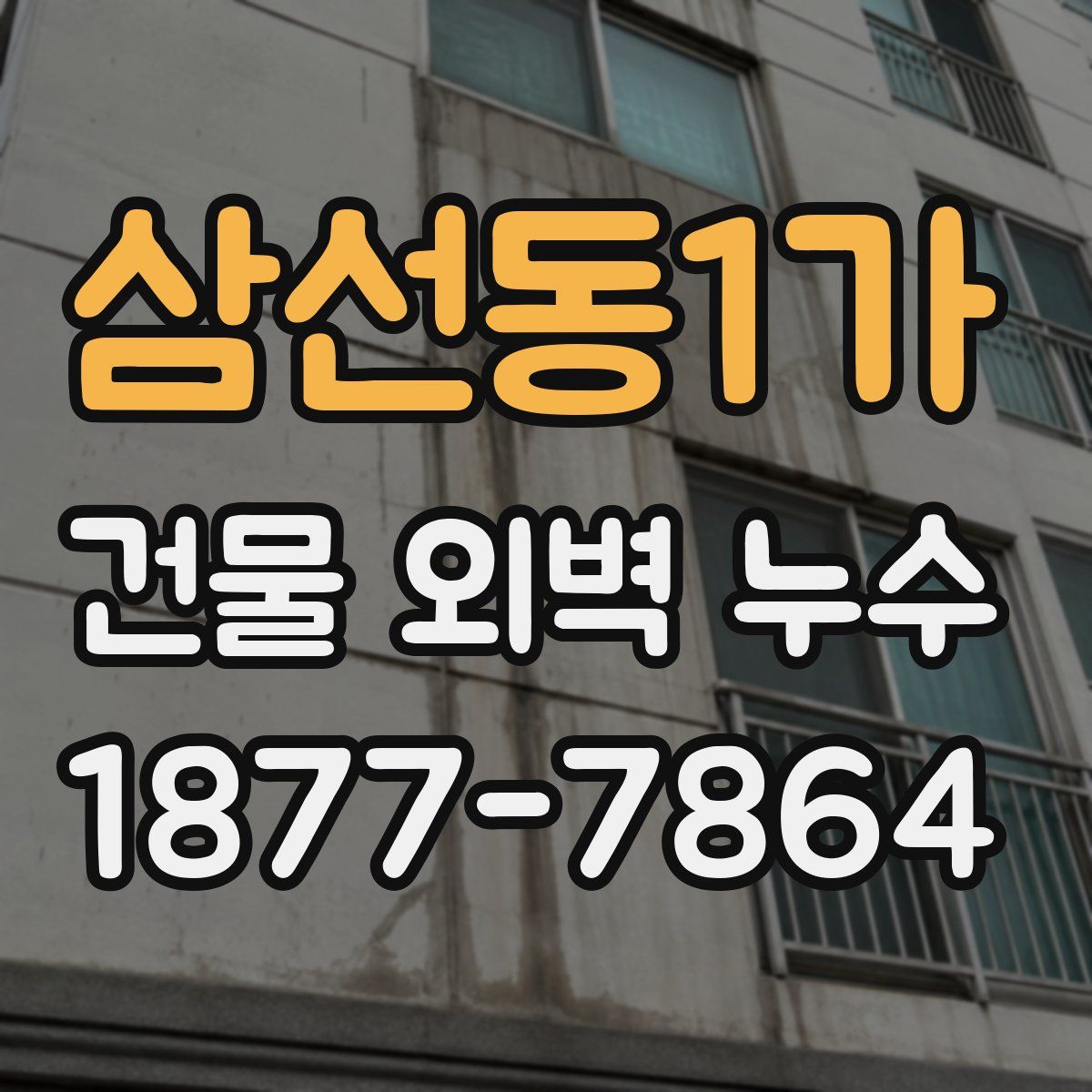 삼선동1가 건물 외벽 누수
