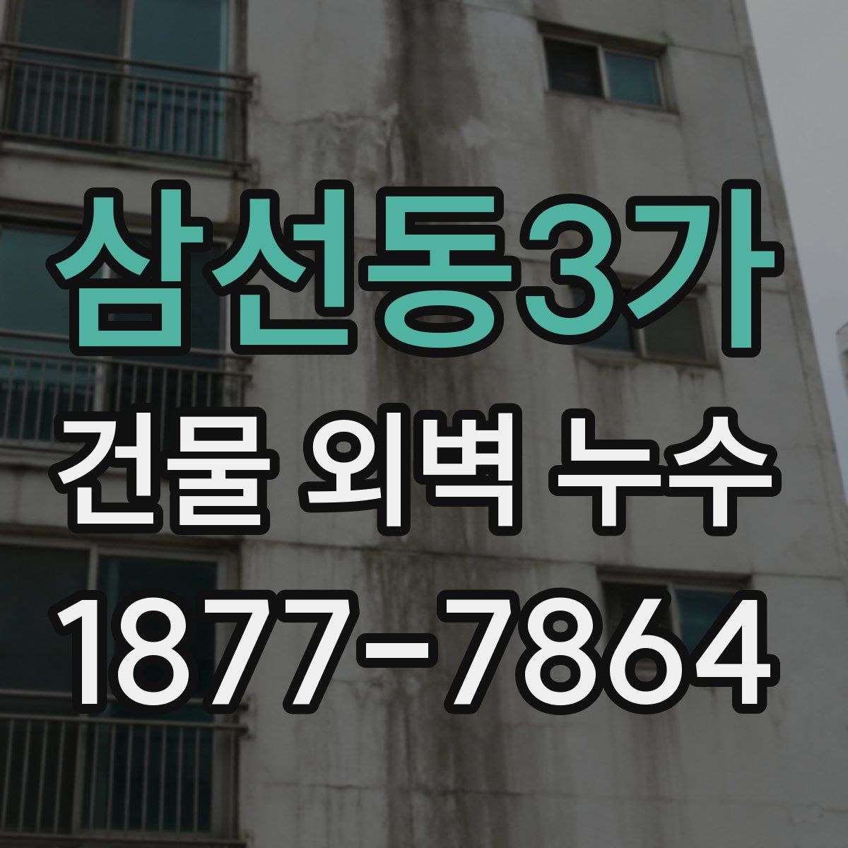 삼선동3가 건물 외벽 누수