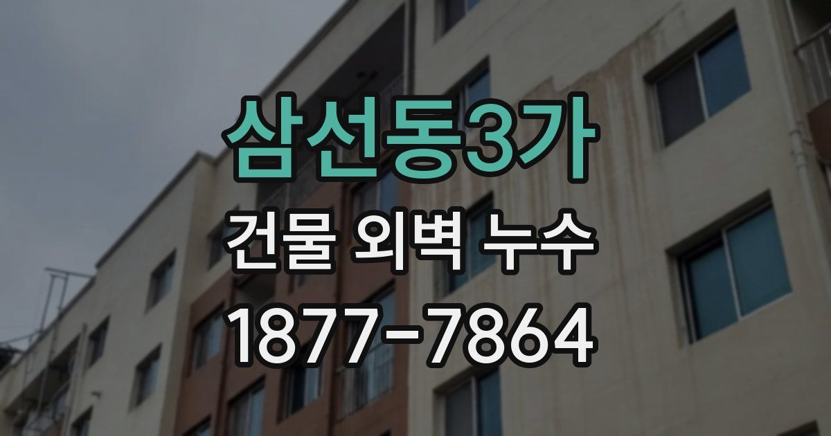 삼선동3가 건물 외벽 누수