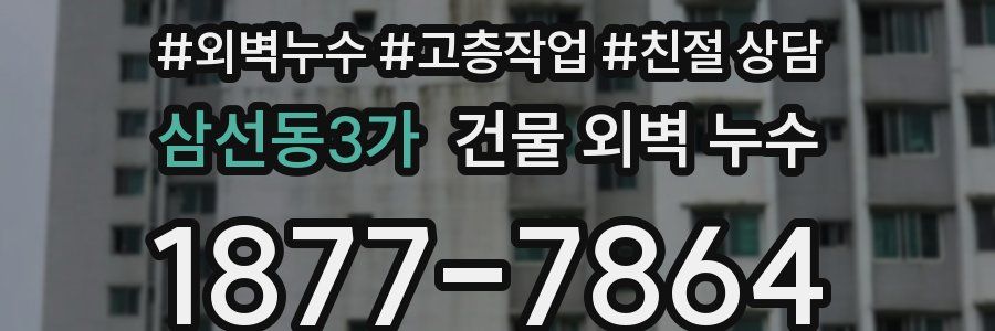 삼선동3가 건물 외벽 누수