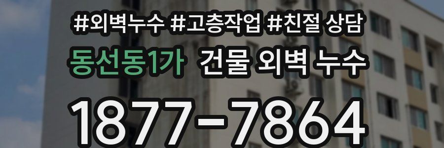 동선동1가 건물 외벽 누수