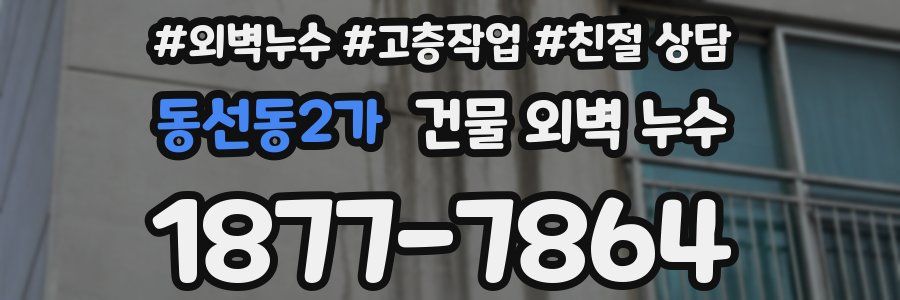 동선동2가 건물 외벽 누수