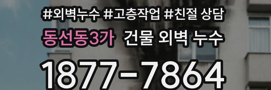 동선동3가 건물 외벽 누수