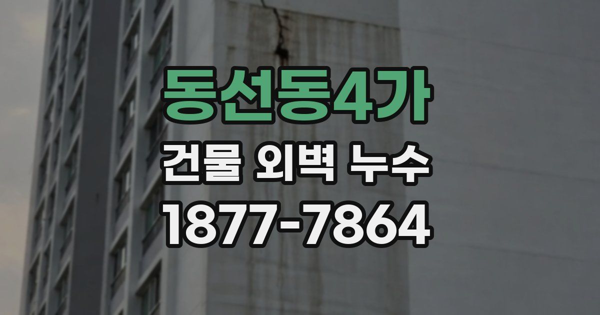 동선동4가 건물 외벽 누수