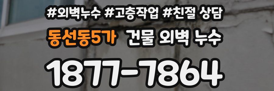동선동5가 건물 외벽 누수