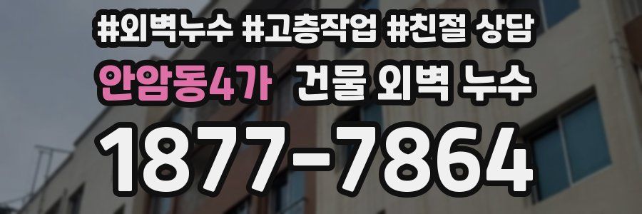 안암동4가 건물 외벽 누수