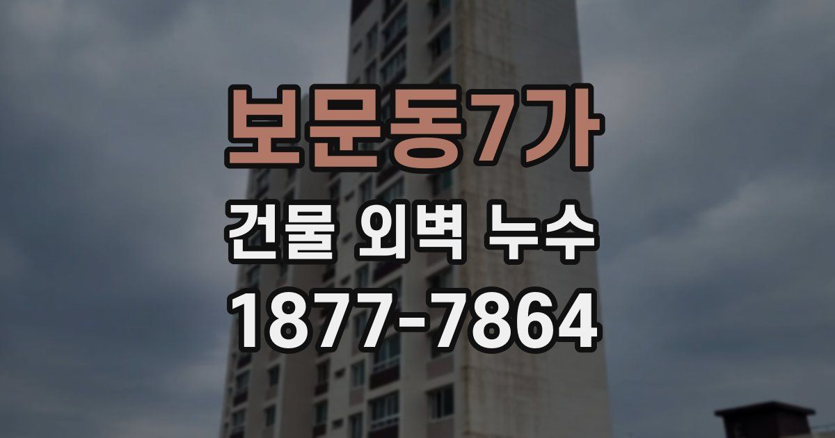 보문동7가 건물 외벽 누수