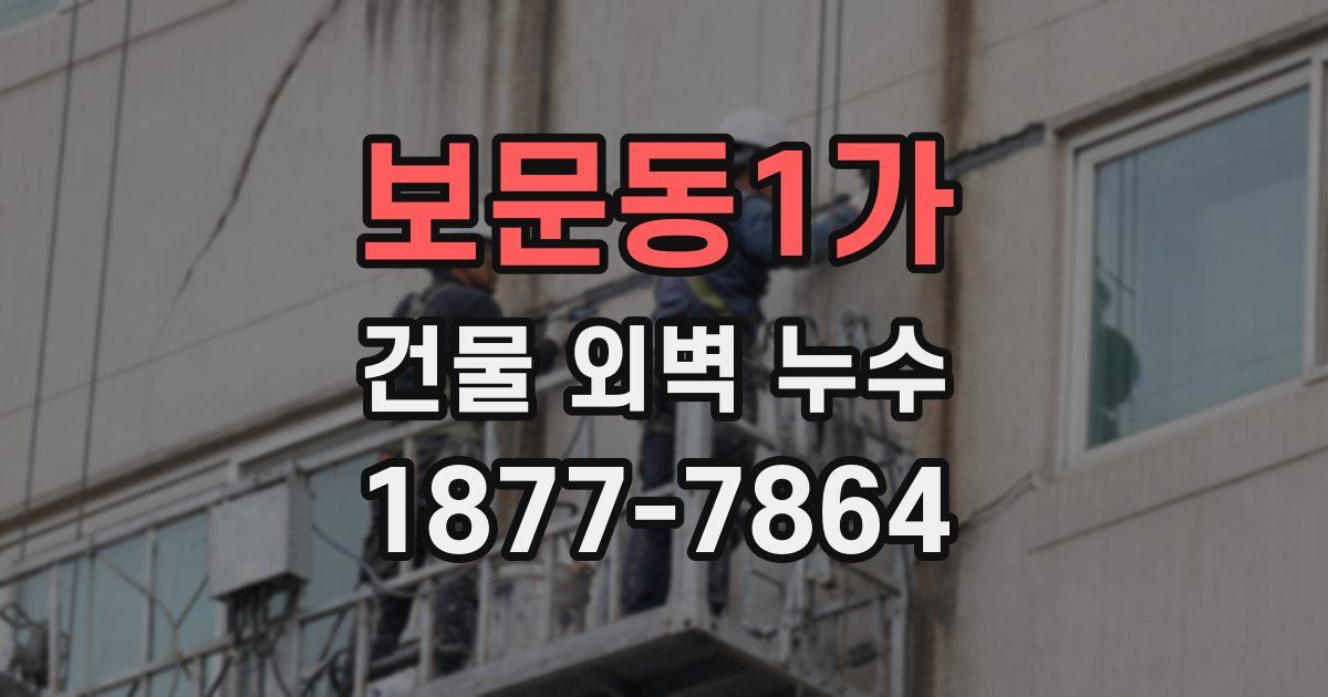 보문동1가 건물 외벽 누수