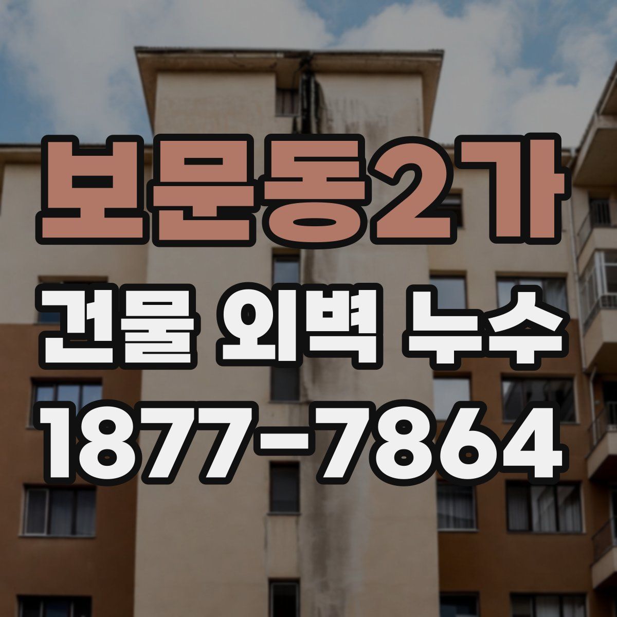보문동2가 건물 외벽 누수