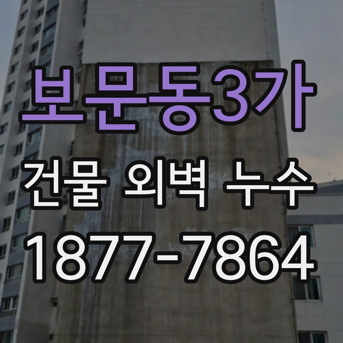 보문동3가 건물 외벽 누수