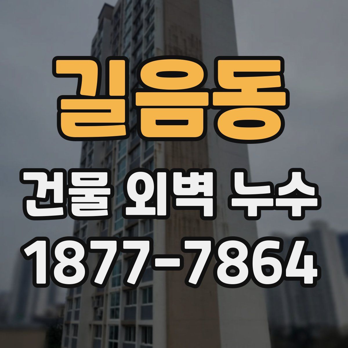 길음동 건물 외벽 누수