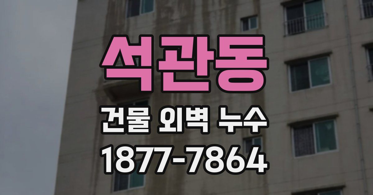 석관동 건물 외벽 누수