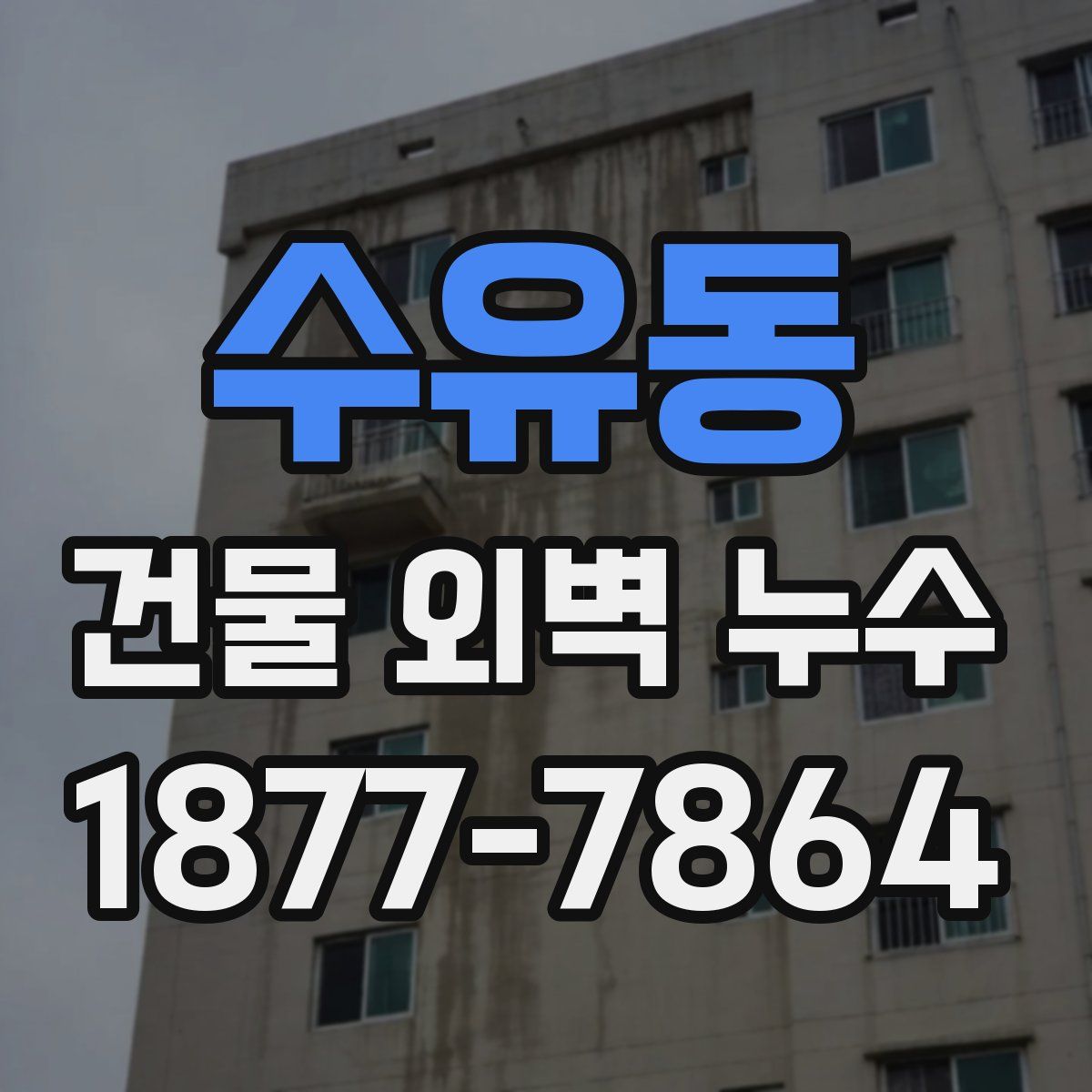 수유동 건물 외벽 누수