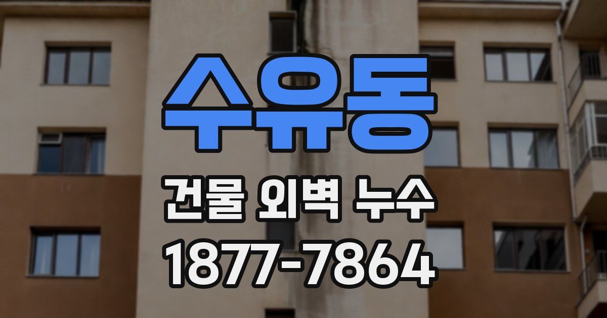 수유동 건물 외벽 누수