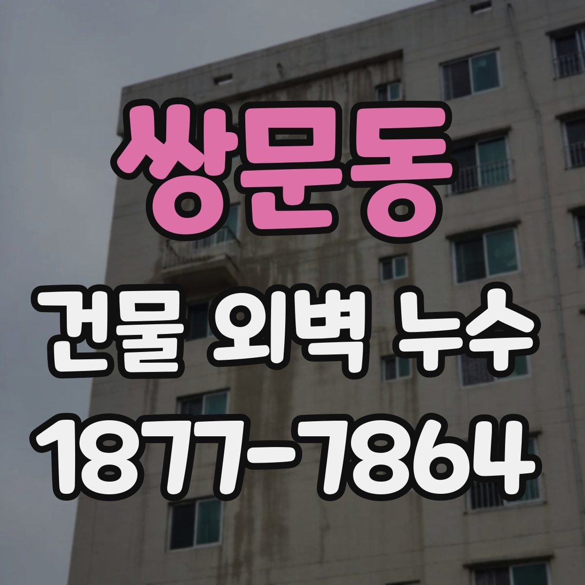 쌍문동 건물 외벽 누수
