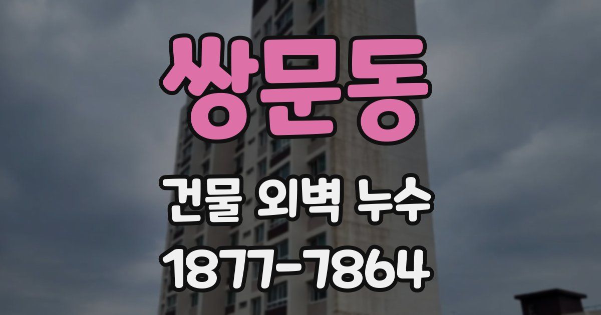 쌍문동 건물 외벽 누수