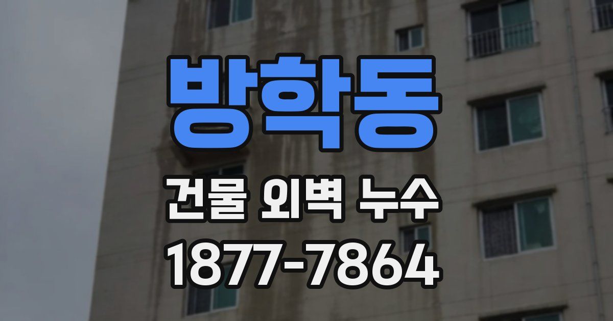 방학동 건물 외벽 누수