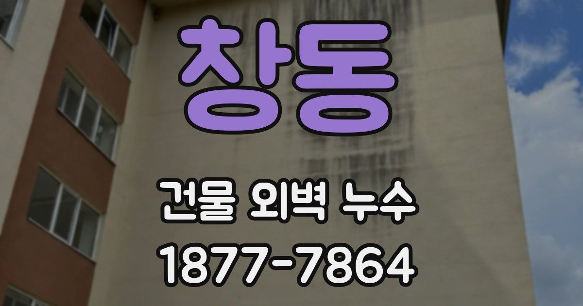 창동 건물 외벽 누수