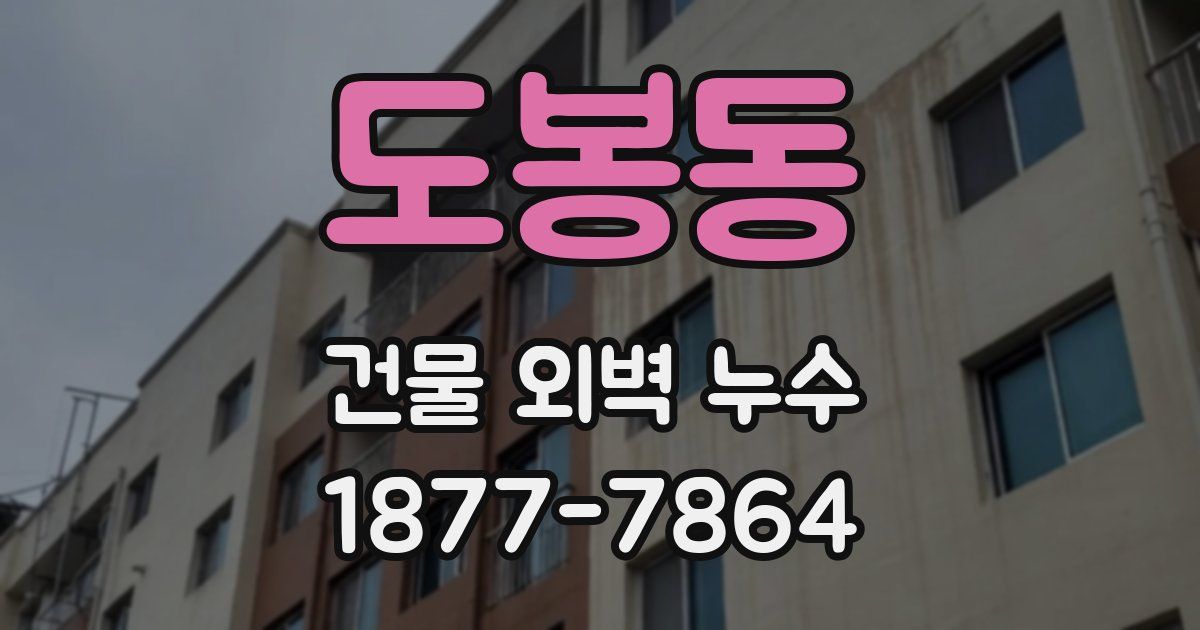 도봉동 건물 외벽 누수