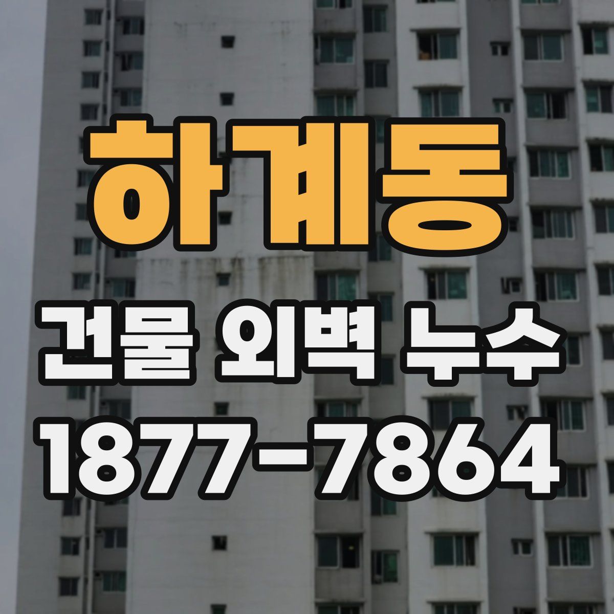 하계동 건물 외벽 누수