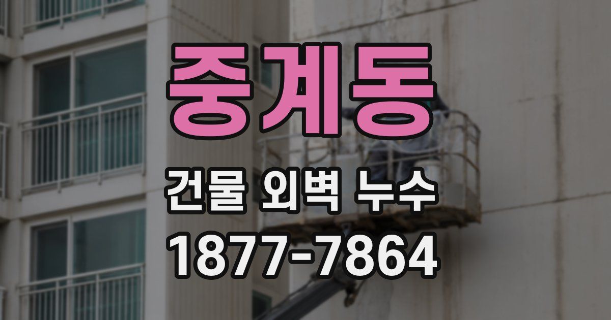 중계동 건물 외벽 누수