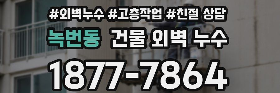 녹번동 건물 외벽 누수