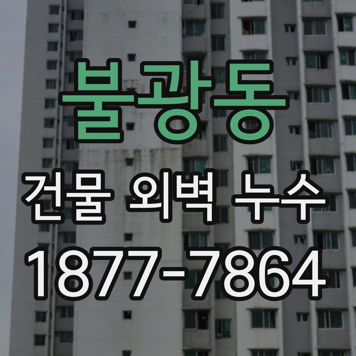 불광동 건물 외벽 누수