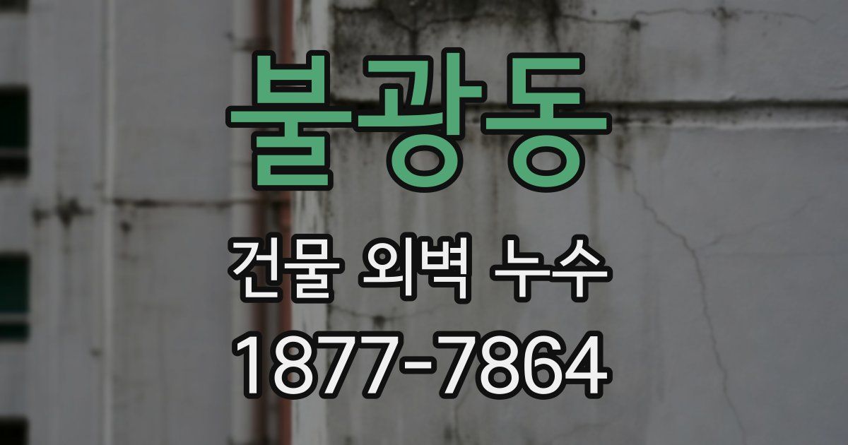 불광동 건물 외벽 누수